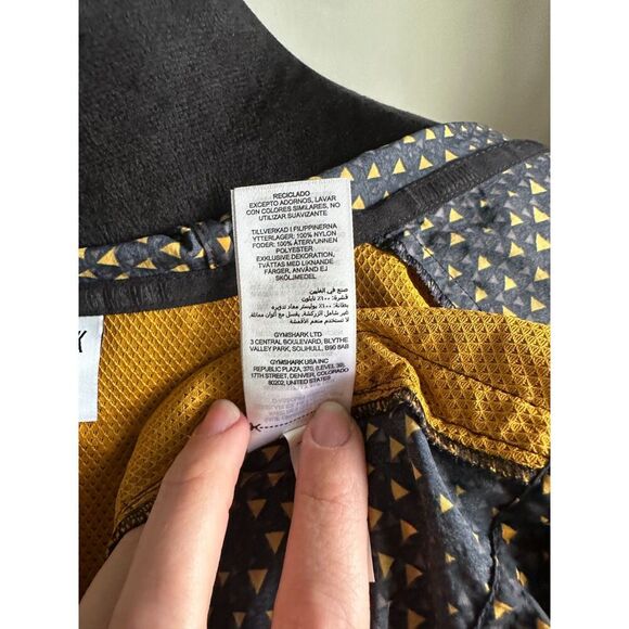 Gymshark Men's Cut Yellow & Navy Hooded Sports Windbreaker Rain Jacket Size M - Picture 7 of 10